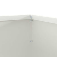 Bordura per Prato 6 pcs Bianco 50 x 50 x 13 cm Acciaio 874719