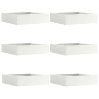 Bordura per Prato 6 pcs Bianco 50 x 50 x 13 cm Acciaio 874719
