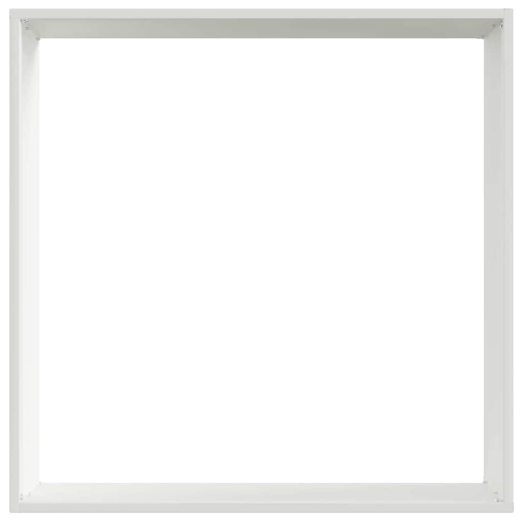 Bordura per Prato 6 pcs Bianco 50 x 50 x 13 cm Acciaio 874719