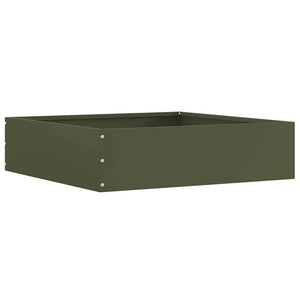 Bordura per Prato 6 pcs Verde oliva 50 x 50 x 13 cm Acciaio 874723