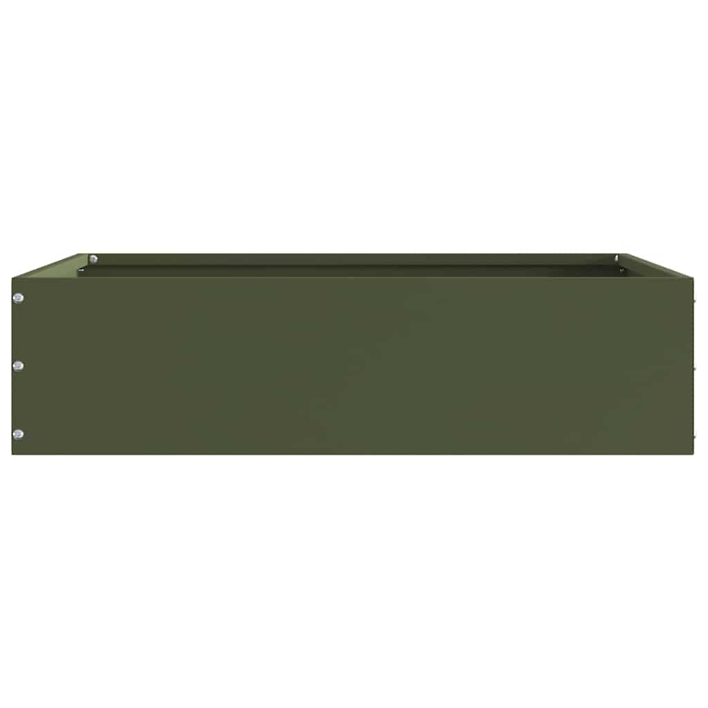 Bordura per Prato 6 pcs Verde oliva 50 x 50 x 13 cm Acciaio 874723