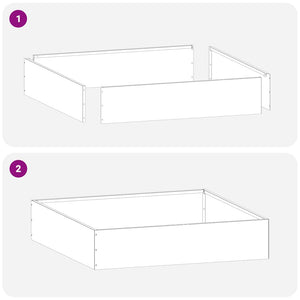 Bordura per Prato Nero 60 x 60 x 13 cm Acciaio 874730