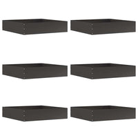 Bordura per Prato 6 pcs Nero 60 x 60 x 13 cm Acciaio 874731