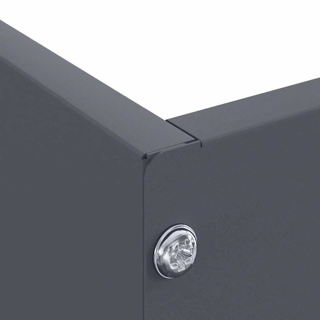 Bordura per Prato Antracite 60 x 60 x 13 cm Acciaio 874734