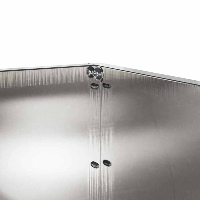 Bordura per Prato Argento 60 x 60 x 13 cm Acciaio inossidabile 874738