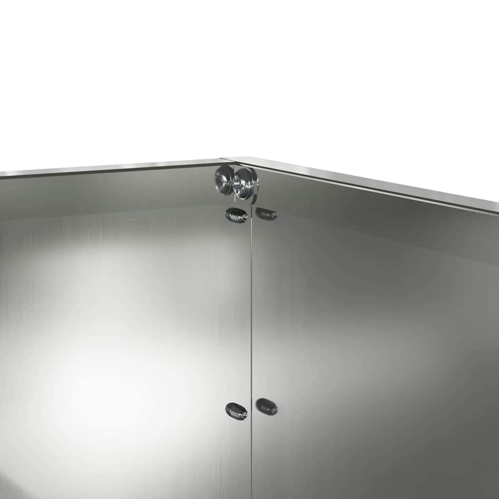 Bordura per Prato Argento 60 x 60 x 13 cm Acciaio zincato 874740