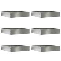 Bordura per Prato 6 pcs Argento 60 x 60 x 13 cm Acciaio zincato 874741