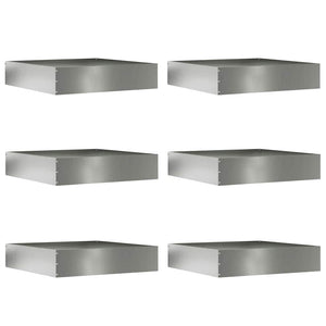 Bordura per Prato 6 pcs Argento 60 x 60 x 13 cm Acciaio zincato 874741