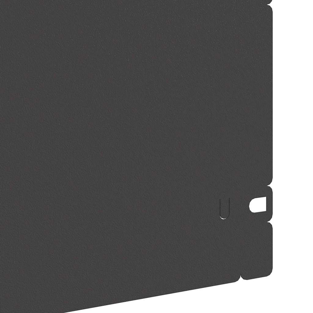 Bordure per prato 10 pcs Nero 103 x 0,05 x 22 cm Acciaio 874744