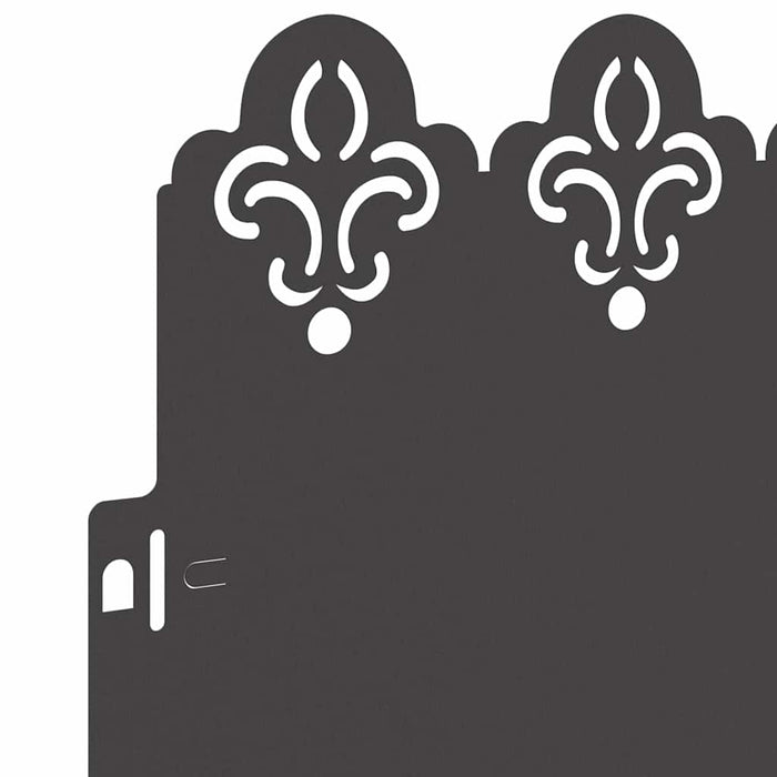 Bordure per prato 10 pcs Nero 103 x 0,05 x 22 cm Acciaio 874744