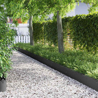 Bordure per prato 10 pcs Nero 103 x 0,05 x 22 cm Acciaio 874744