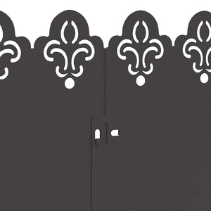 Bordure per prato 20 pcs Nero 103 x 0,05 x 22 cm Acciaio 874745