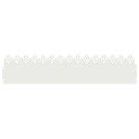 Bordure per prato 10 pcs Bianco 103 x 0,05 x 22 cm Acciaio 874747