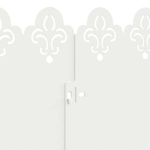 Bordure per prato 20 pcs Bianco 103 x 0,05 x 22 cm Acciaio 874748