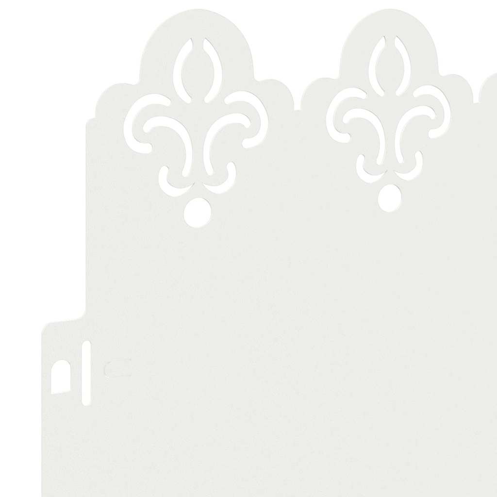 Bordure per prato 30 pcs Bianco 103 x 0,05 x 22 cm Acciaio 874749