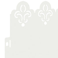 Bordure per prato 30 pcs Bianco 103 x 0,05 x 22 cm Acciaio 874749