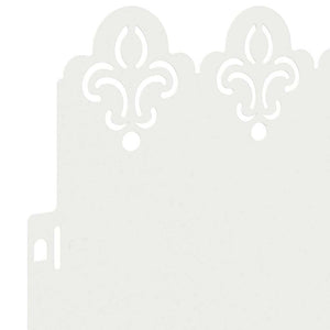 Bordure per prato 30 pcs Bianco 103 x 0,05 x 22 cm Acciaio 874749