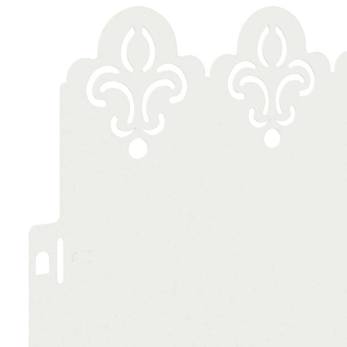 Bordure per prato 30 pcs Bianco 103 x 0,05 x 22 cm Acciaio 874749