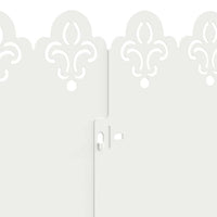 Bordure per prato 30 pcs Bianco 103 x 0,05 x 22 cm Acciaio 874749