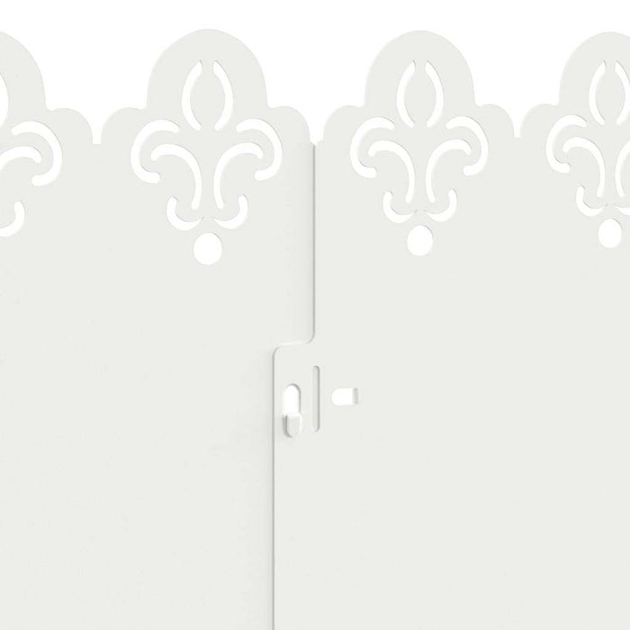 Bordure per prato 30 pcs Bianco 103 x 0,05 x 22 cm Acciaio 874749