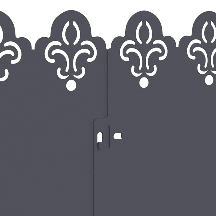 Bordure per prato 10 pcs Antracite 103 x 0,05 x 22 cm Acciaio 874750