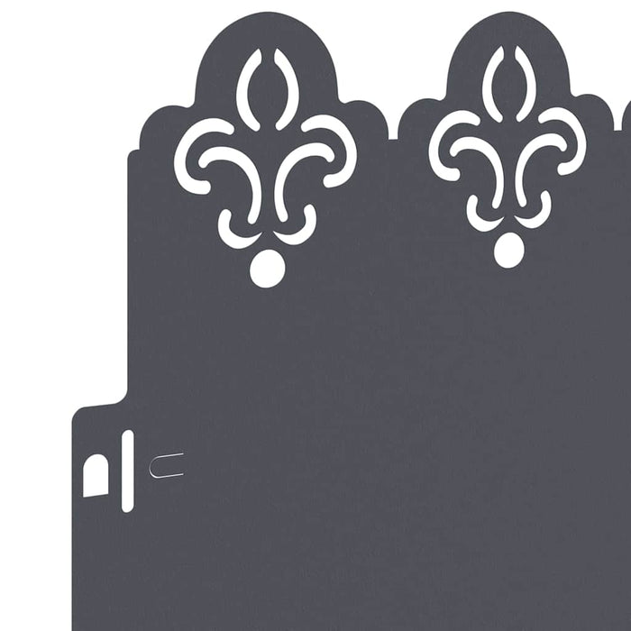 Bordure per prato 20 pcs Antracite 103 x 0,05 x 22 cm Acciaio 874751