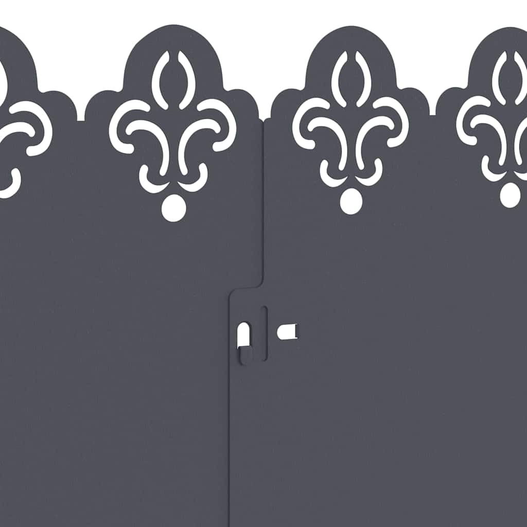 Bordure per prato 20 pcs Antracite 103 x 0,05 x 22 cm Acciaio 874751