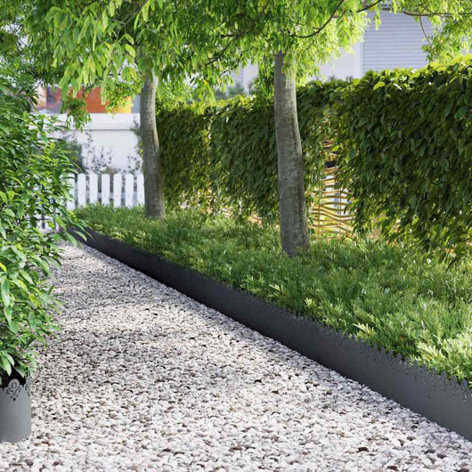 Bordure per prato 20 pcs Antracite 103 x 0,05 x 22 cm Acciaio 874751