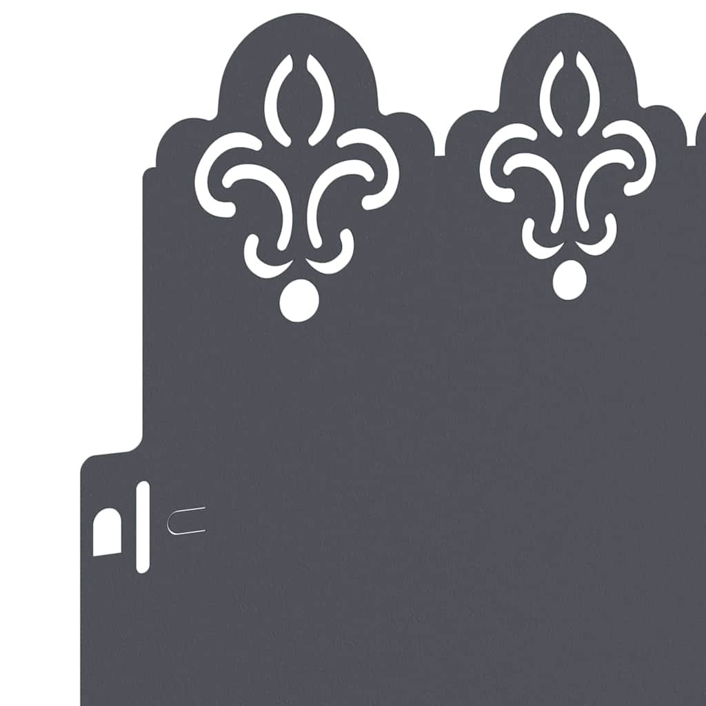 Bordure per prato 30 pcs Antracite 103 x 0,05 x 22 cm Acciaio 874752