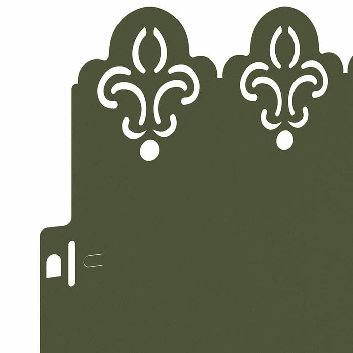 Bordure per prato 20 pcs Verde oliva 103 x 0,05 x 22 cm Acciaio 874754