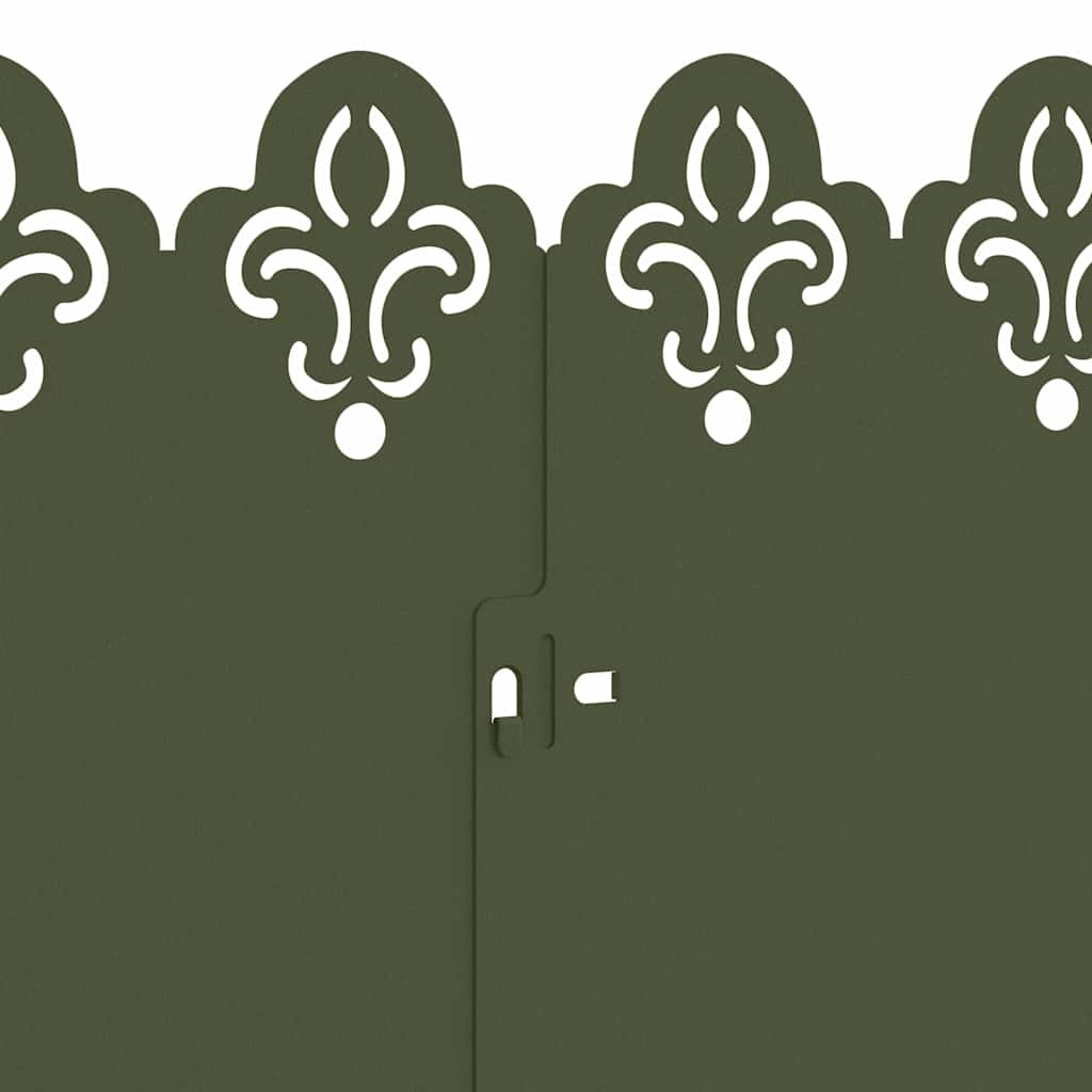 Bordure per prato 20 pcs Verde oliva 103 x 0,05 x 22 cm Acciaio 874754