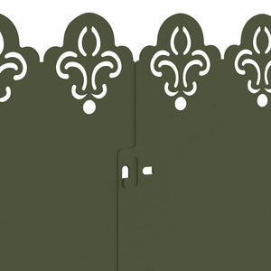 Bordure per prato 20 pcs Verde oliva 103 x 0,05 x 22 cm Acciaio 874754