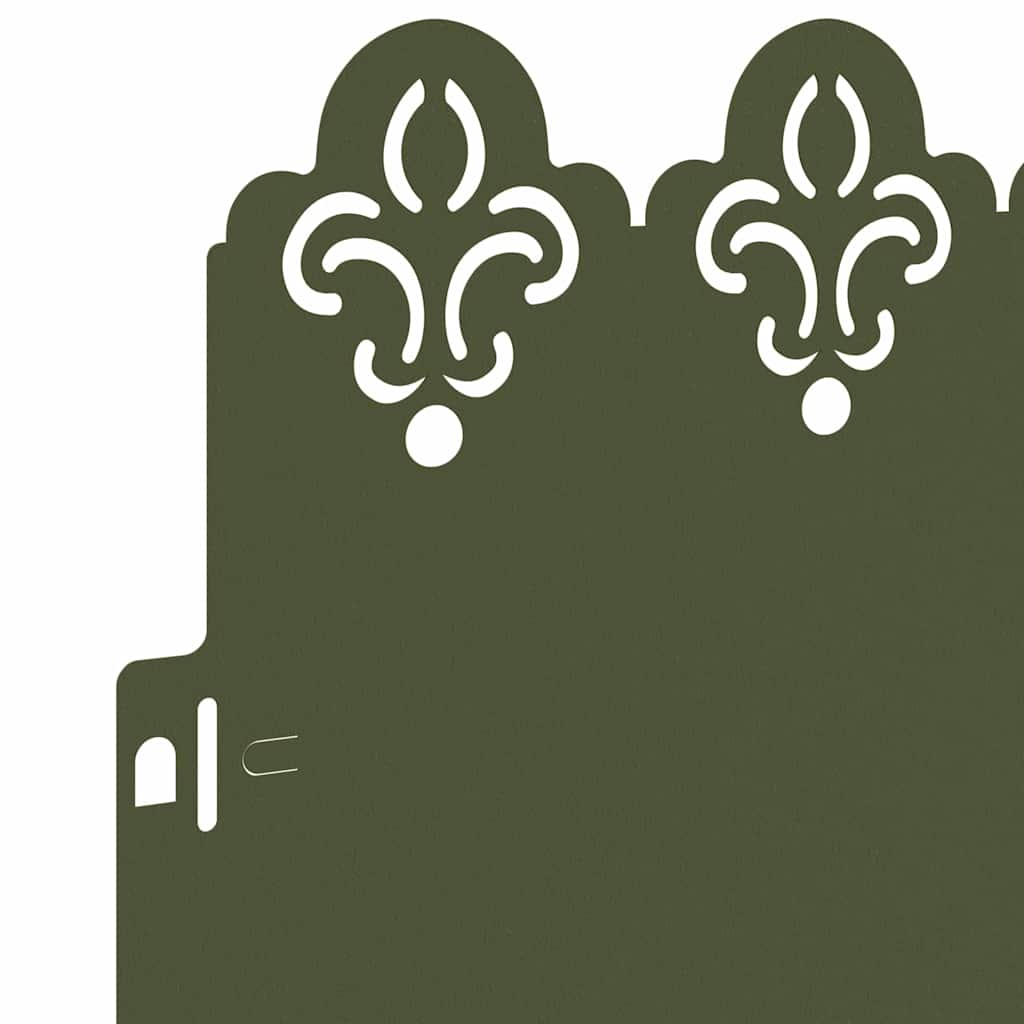 Bordure per prato 30 pcs Verde oliva 103 x 0,05 x 22 cm Acciaio 874755