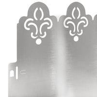 Bordure per prato 10 pcs Argento 103 x 0,05 x 22 cm 874756