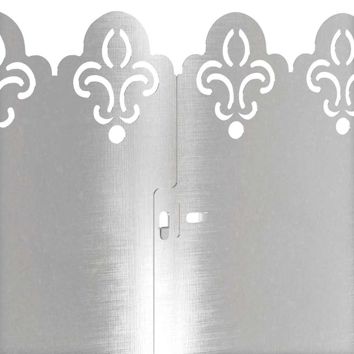 Bordure per prato 10 pcs Argento 103 x 0,05 x 22 cm 874756