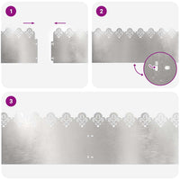 Bordure per prato 30 pcs Argento 103 x 0,05 x 22 cm 874758