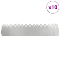 Bordure per prato 10 pcs Argento 103 x 0,05 x 22 cm 874759