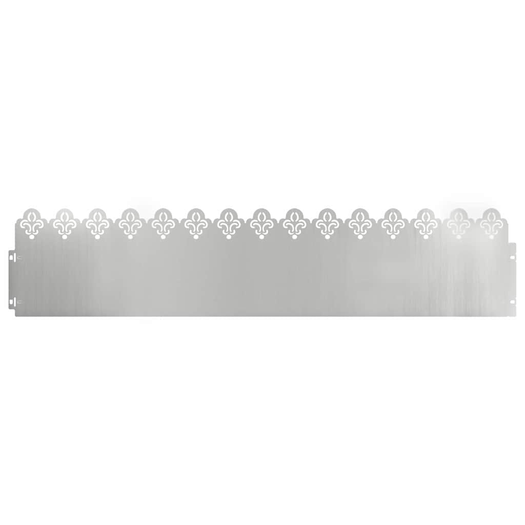 Bordure per prato 20 pcs Argento 103 x 0,05 x 22 cm 874760
