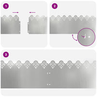 Bordure per prato 30 pcs Argento 103 x 0,05 x 22 cm 874761