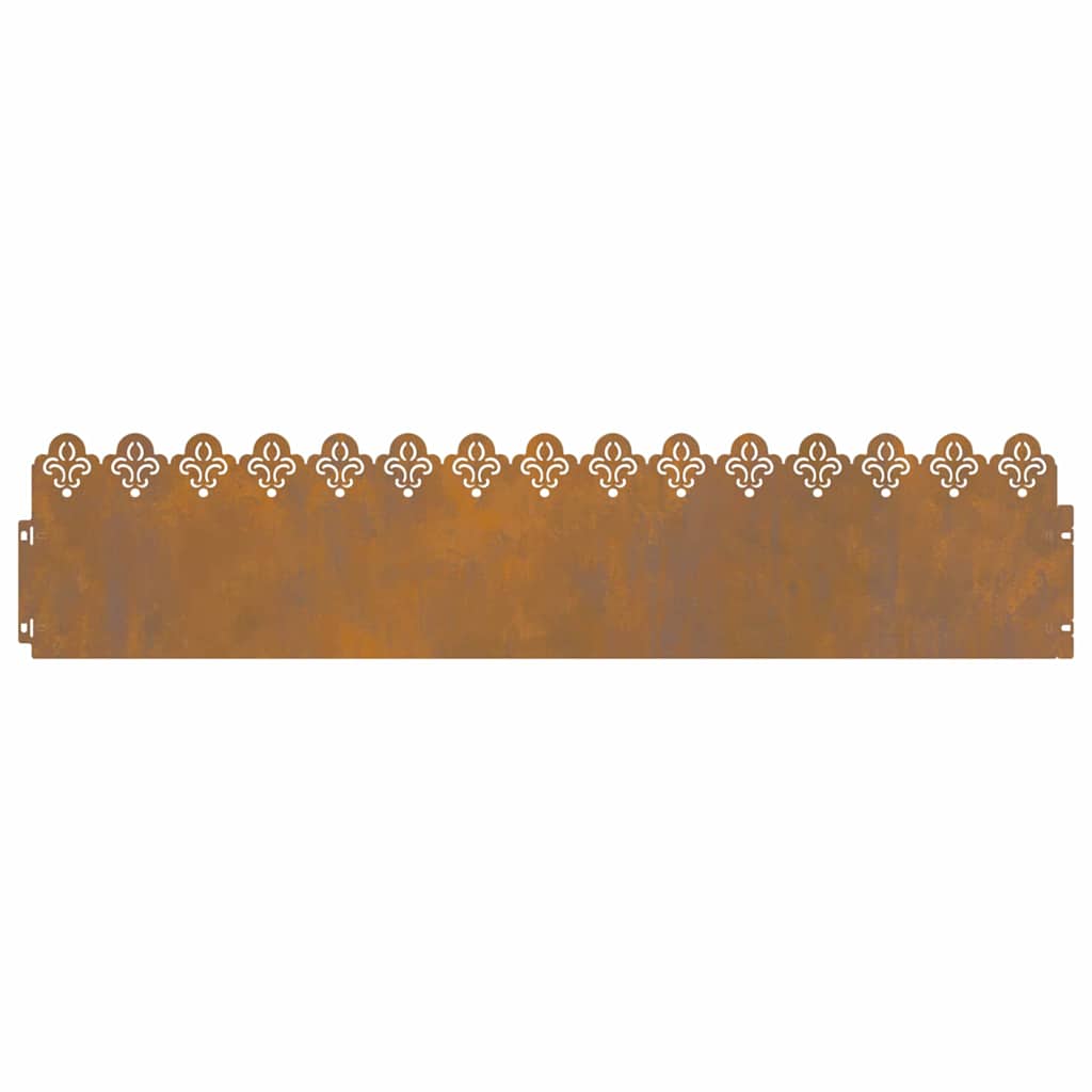 Bordure per prato 10 pcs Ruggine 103 x 0,05 x 22 cm 874762