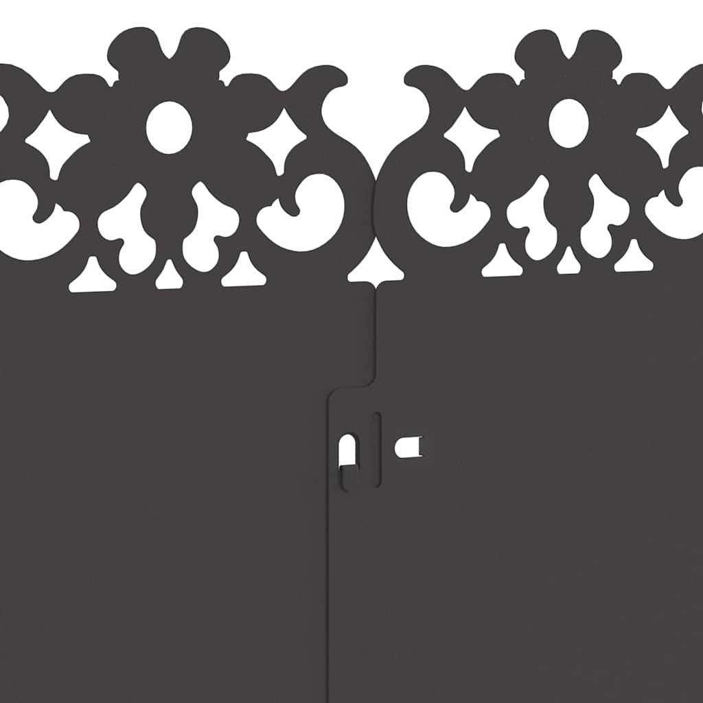 Bordure per prato 10 pcs Nero 103 x 0,05 x 22 cm Acciaio 874765