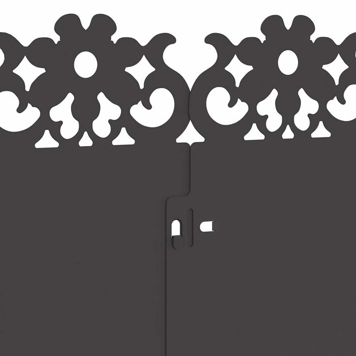 Bordure per prato 10 pcs Nero 103 x 0,05 x 22 cm Acciaio 874765