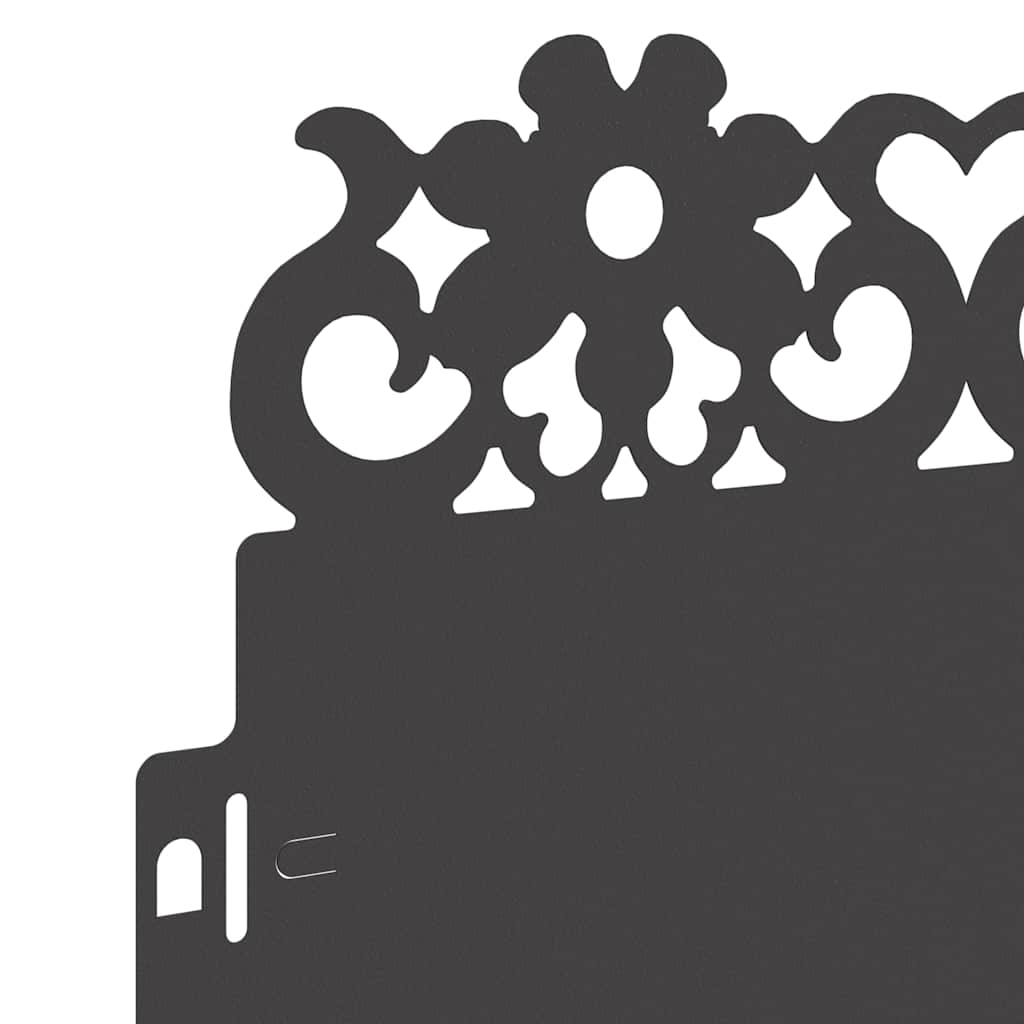 Bordure per prato 20 pcs Nero 103 x 0,05 x 22 cm Acciaio 874766