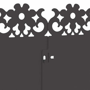 Bordure per prato 30 pcs Nero 103 x 0,05 x 22 cm Acciaio 874767