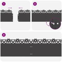 Bordure per prato 30 pcs Nero 103 x 0,05 x 22 cm Acciaio 874767