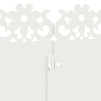 Bordure per prato 10 pcs Bianco 103 x 0,05 x 22 cm Acciaio 874768