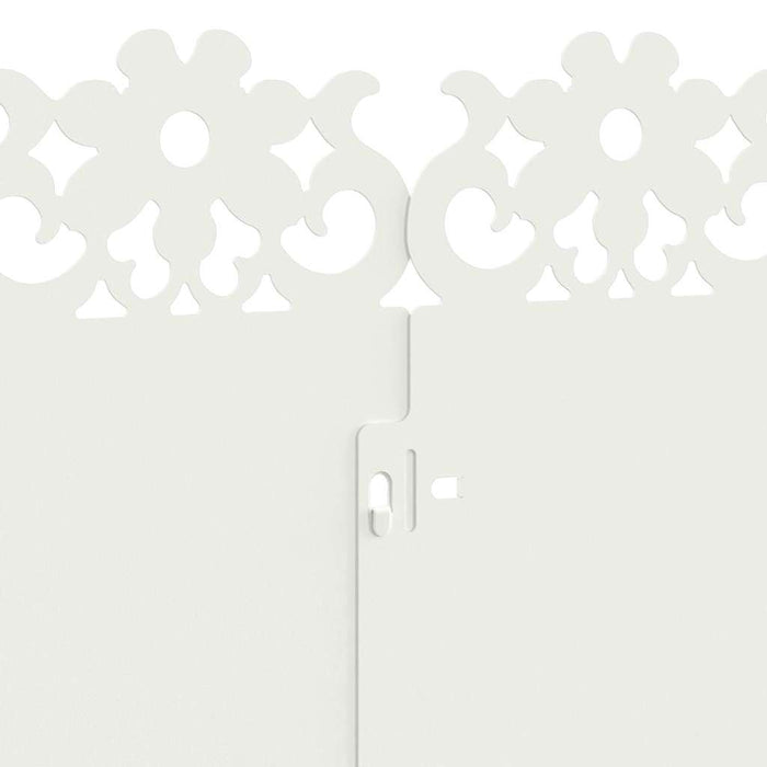 Bordure per prato 20 pcs Bianco 103 x 0,05 x 22 cm Acciaio 874769
