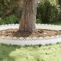 Bordure per prato 20 pcs Bianco 103 x 0,05 x 22 cm Acciaio 874769