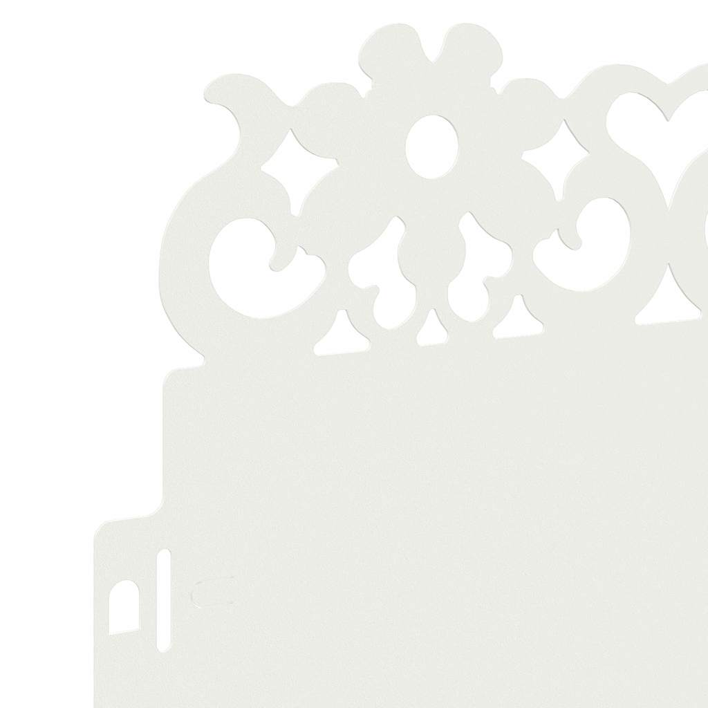 Bordure per prato 30 pcs Bianco 103 x 0,05 x 22 cm Acciaio 874770