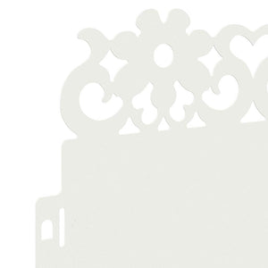 Bordure per prato 30 pcs Bianco 103 x 0,05 x 22 cm Acciaio 874770